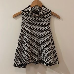 We The Free Black & White high neck tank top